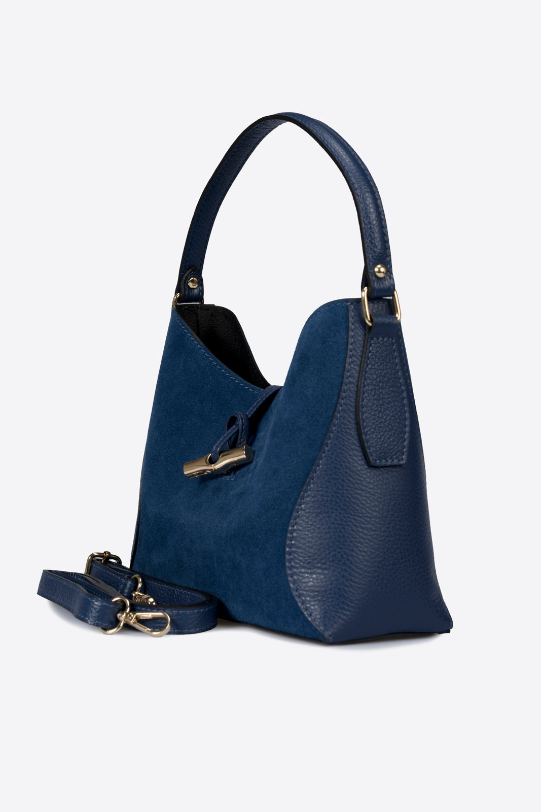 ROSELLA Leather Top Handle Bag - Blue