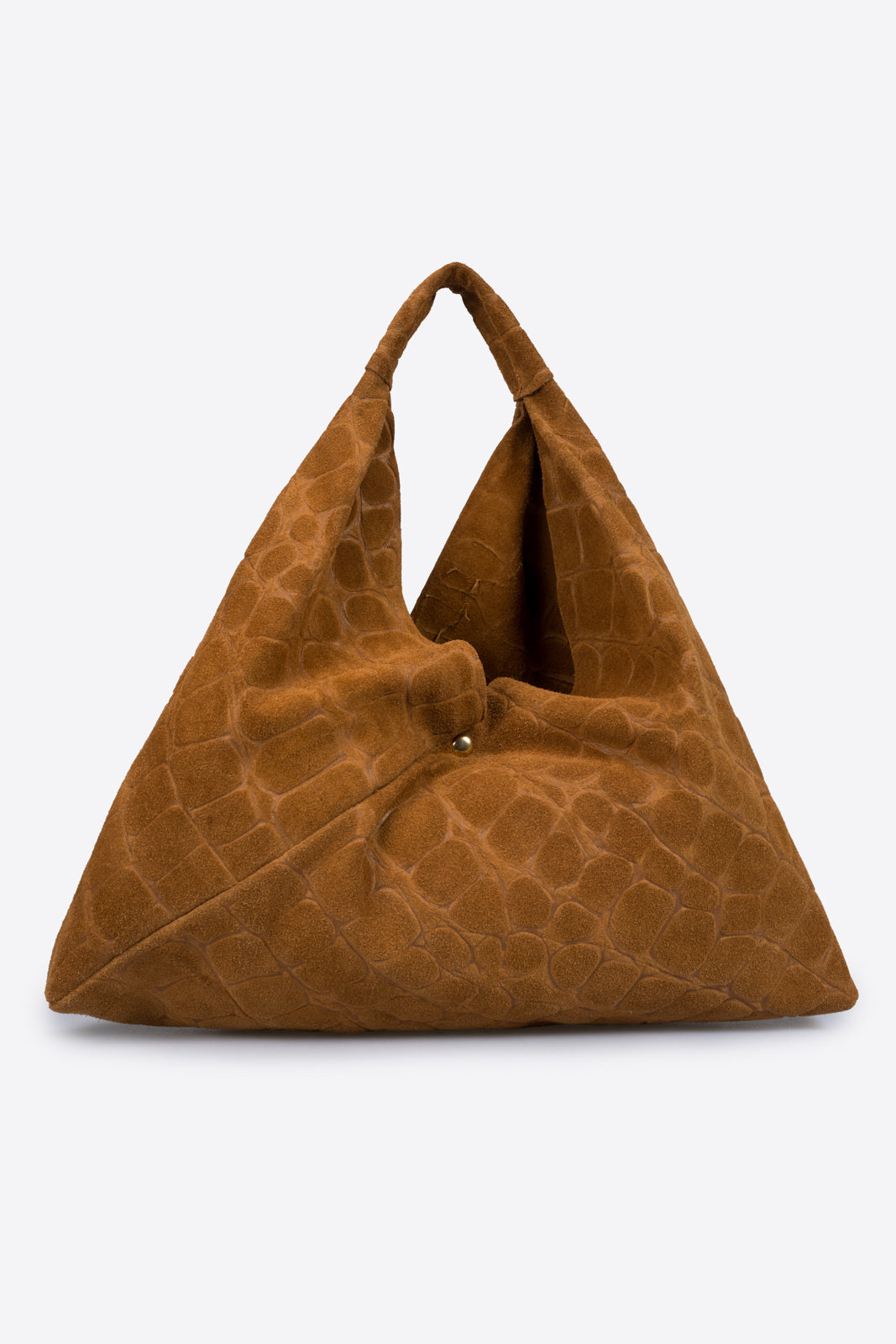 TATIANA Leather Top Handle Bag - Cuoio