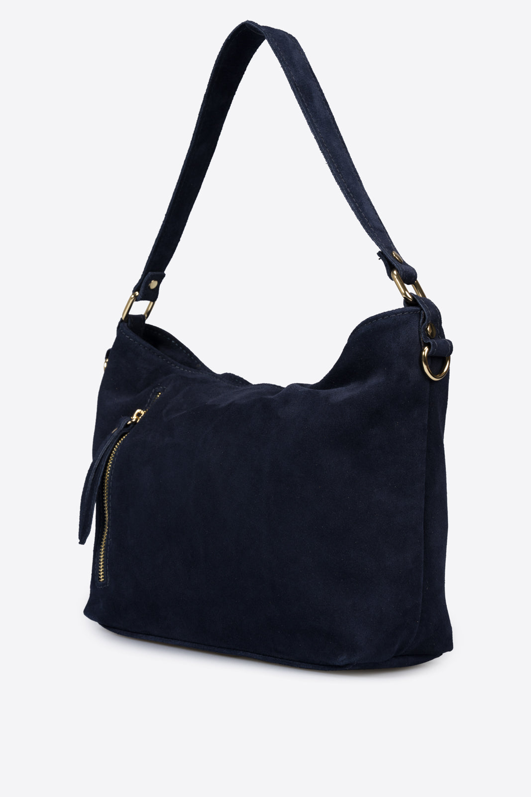 LEONIE Leather Shoulder Bag - Blue