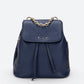 CORA Leather Backpack - Blue Jeans