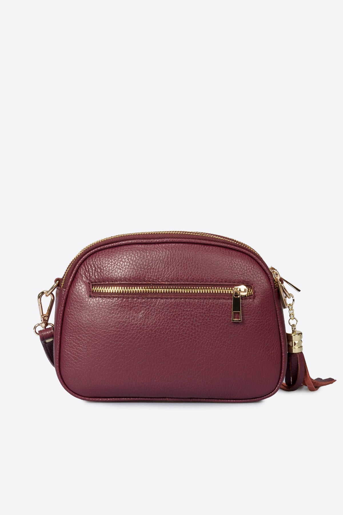 EBE Leather Crossbody Bag - Wine