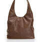 Leather Shoulder Bag 6933 - Brown