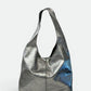 NADIA Leather Top Handle Bag - Silver