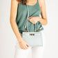 DALIA Leather Top Handle Bag - Cielo