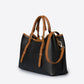 TESS Leather Top Handle Bag - Black