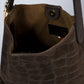 PENELOPE Leather Top Handle Bag - Dark Brown