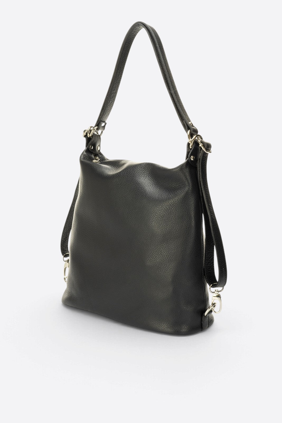 CORDELIA Leather Backpack - Black