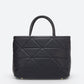 GINEVRA Leather Top Handle Bag - Blue