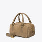 TIANNA Leather Top Handle Bag - Taupe