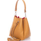 ELIZABETH Leather Bucket Bag - Cognac