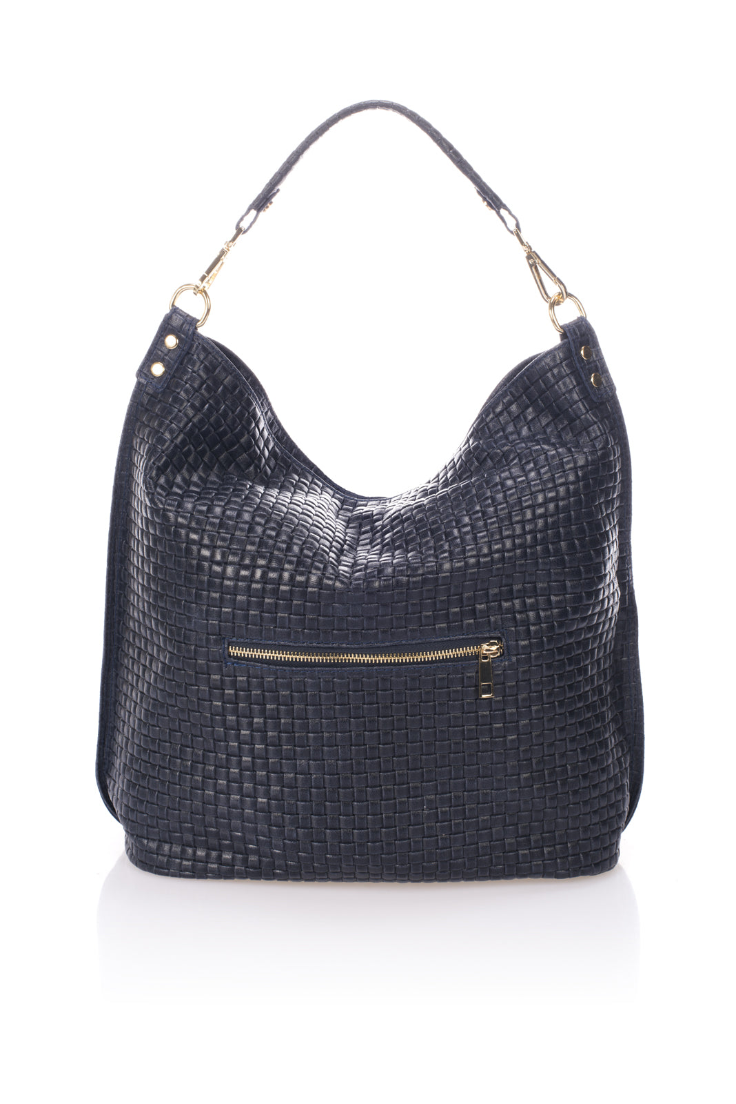 Leather Shoulder Bag 9921 - Dark Blue