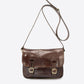 Leather Top Handle Bag 8037 - Dark Brown