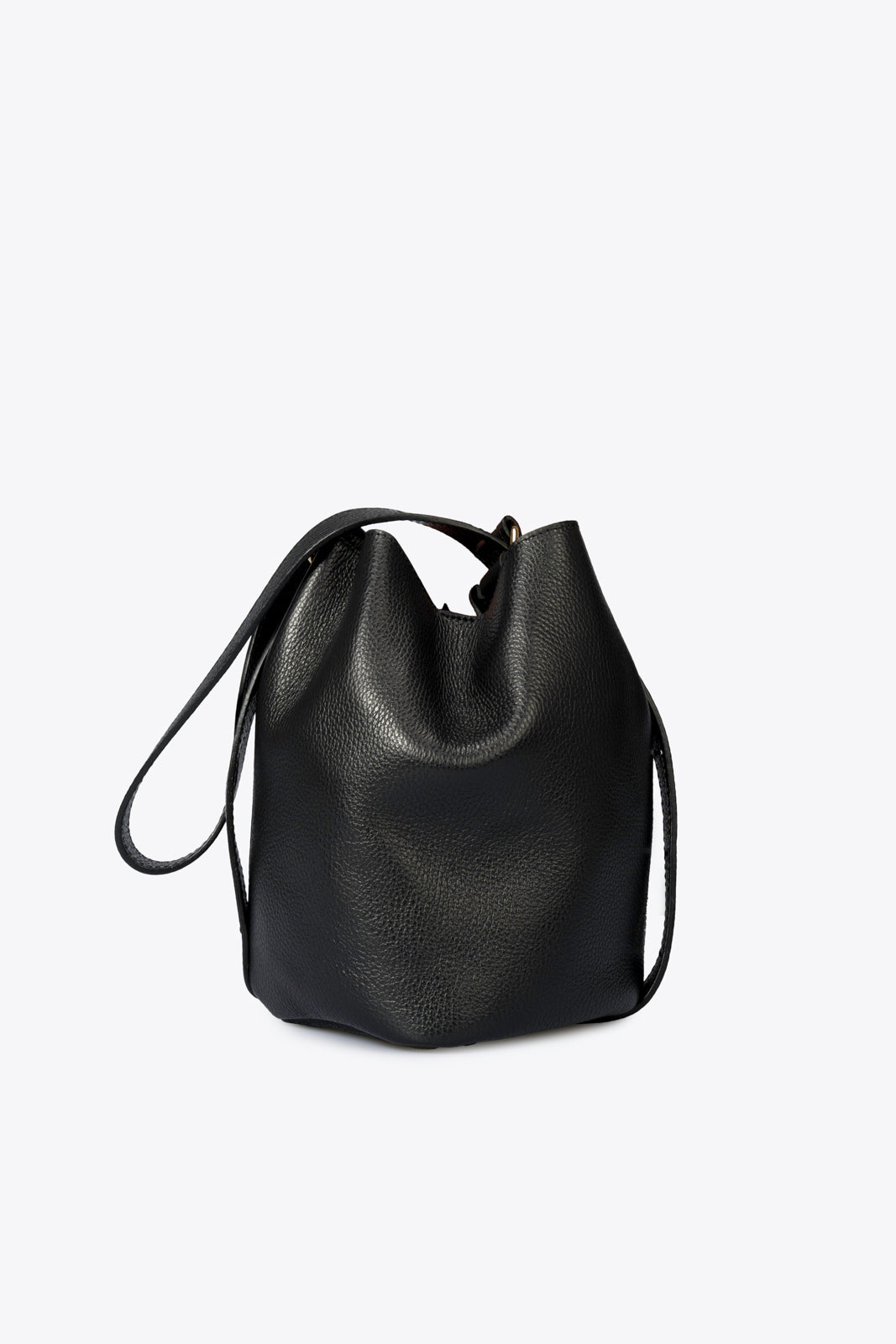ARIAH Leather Shoulder Bag - Black