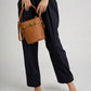 MYRTO Leather Top Handle Bag - Cognac