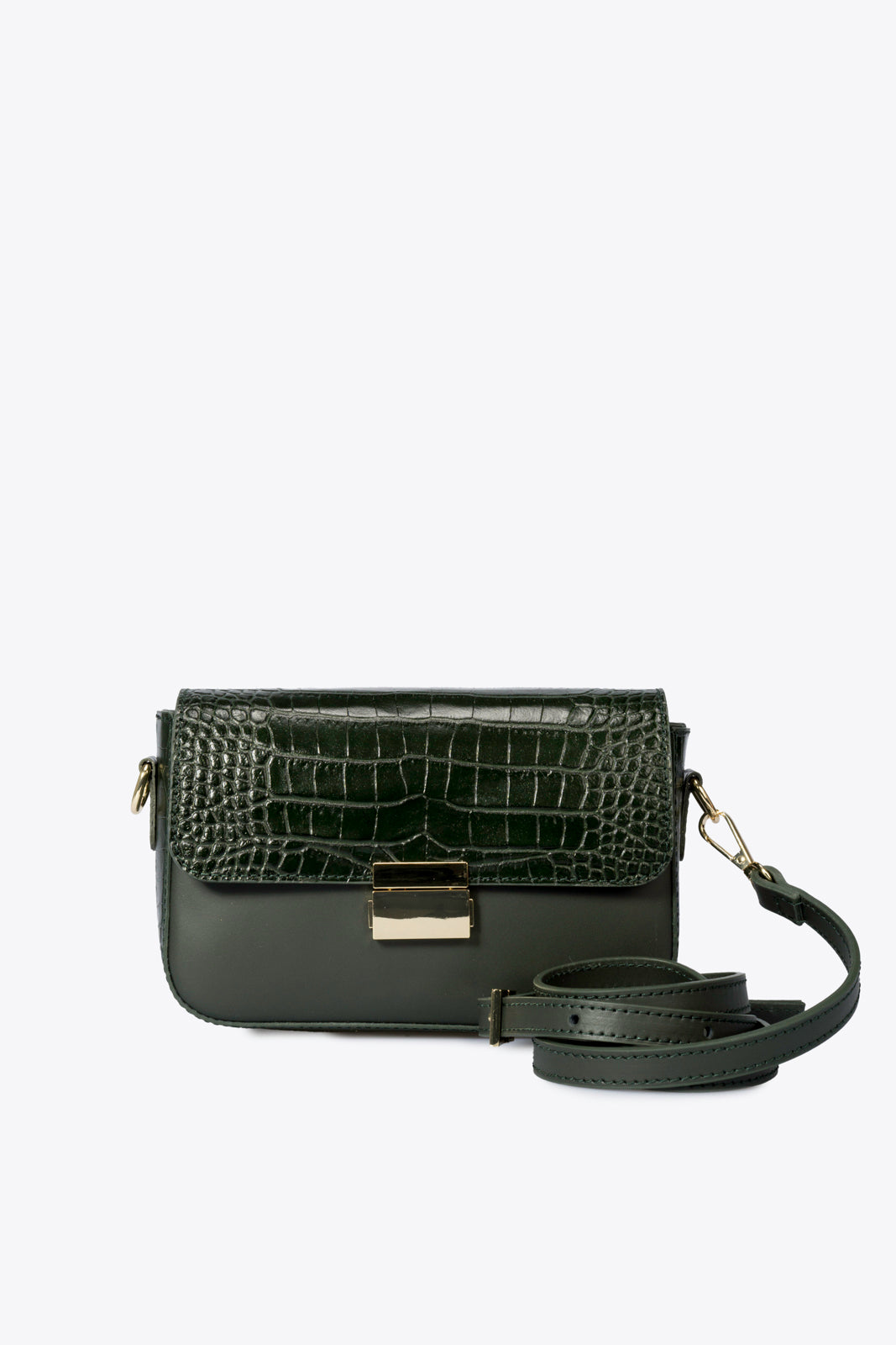 JUNO Leather Crossbody Bag - Green