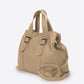 PIPER Leather Top Handle Bag - Cappuccino