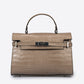 LEA Leather Top Handle Bag - Fango