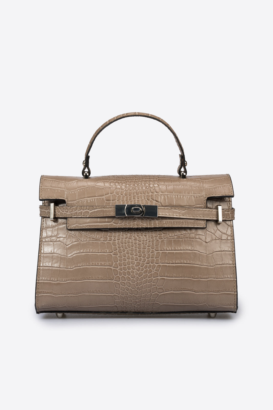 LEA Leather Top Handle Bag - Fango