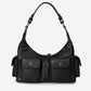 LOUISE Leather Top Handle Bag - Black