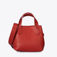 MINA Leather Top Handle Bag - Red