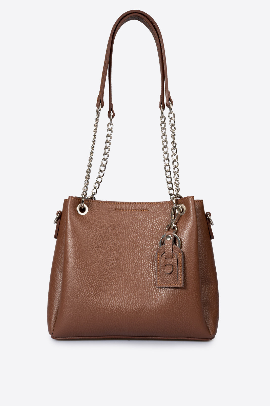 ANIKA Leather Top Handle Bag - Brown