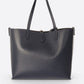 NIOBE Leather Tote Bag - Dark Blue