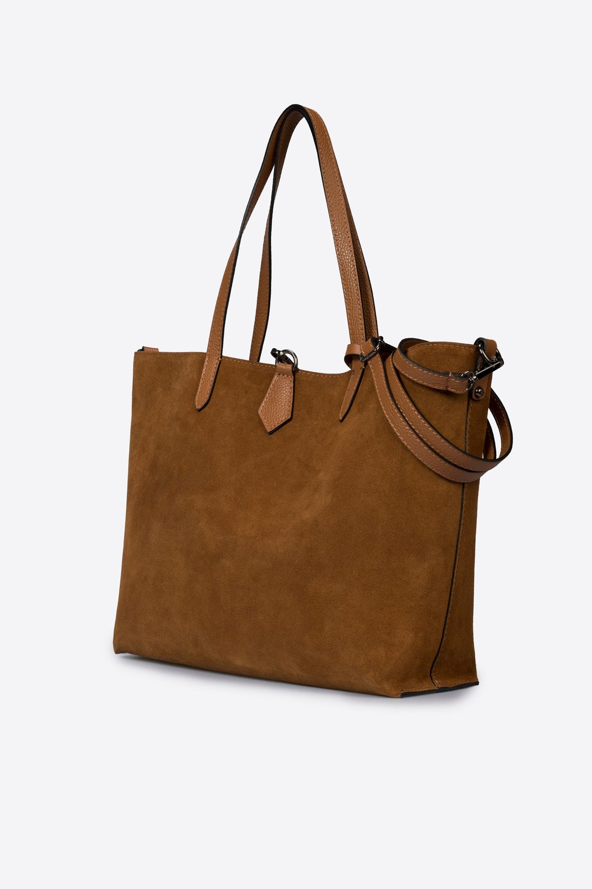 MABEL Leather Tote Bag - Cognac