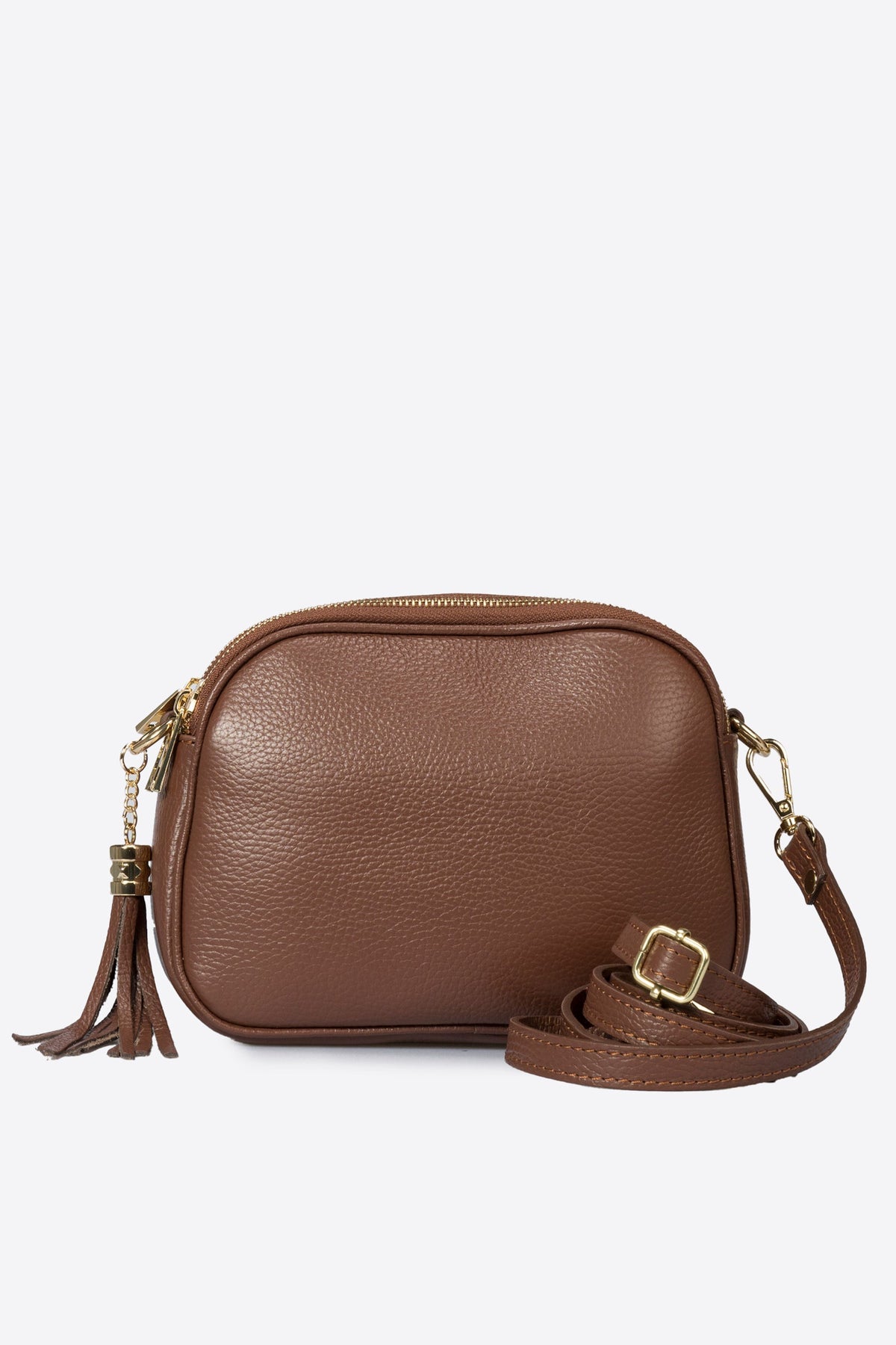 EBE Leather Crossbody Bag - Brown
