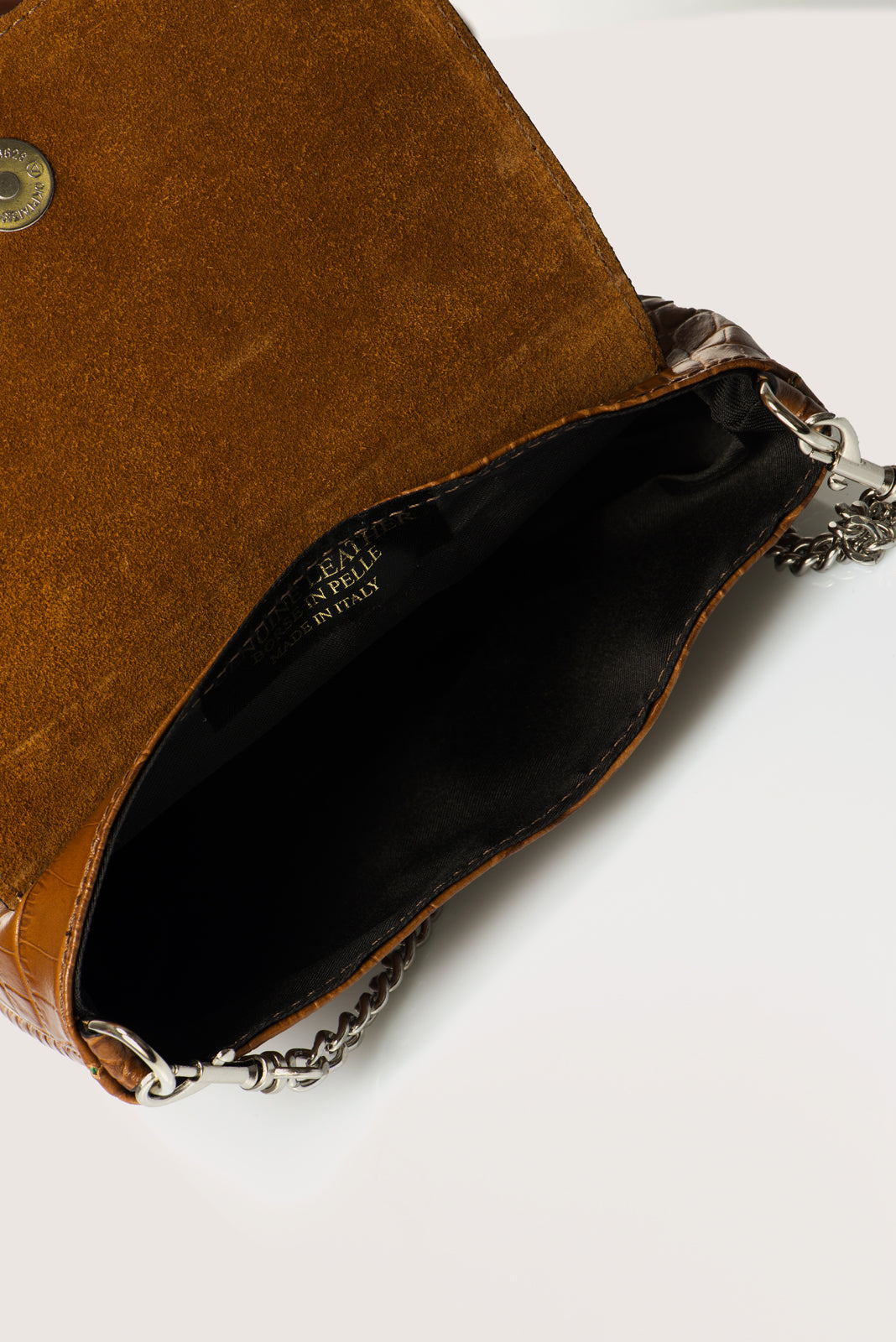 Leather Crossbody Bag 3434 - Cuoio