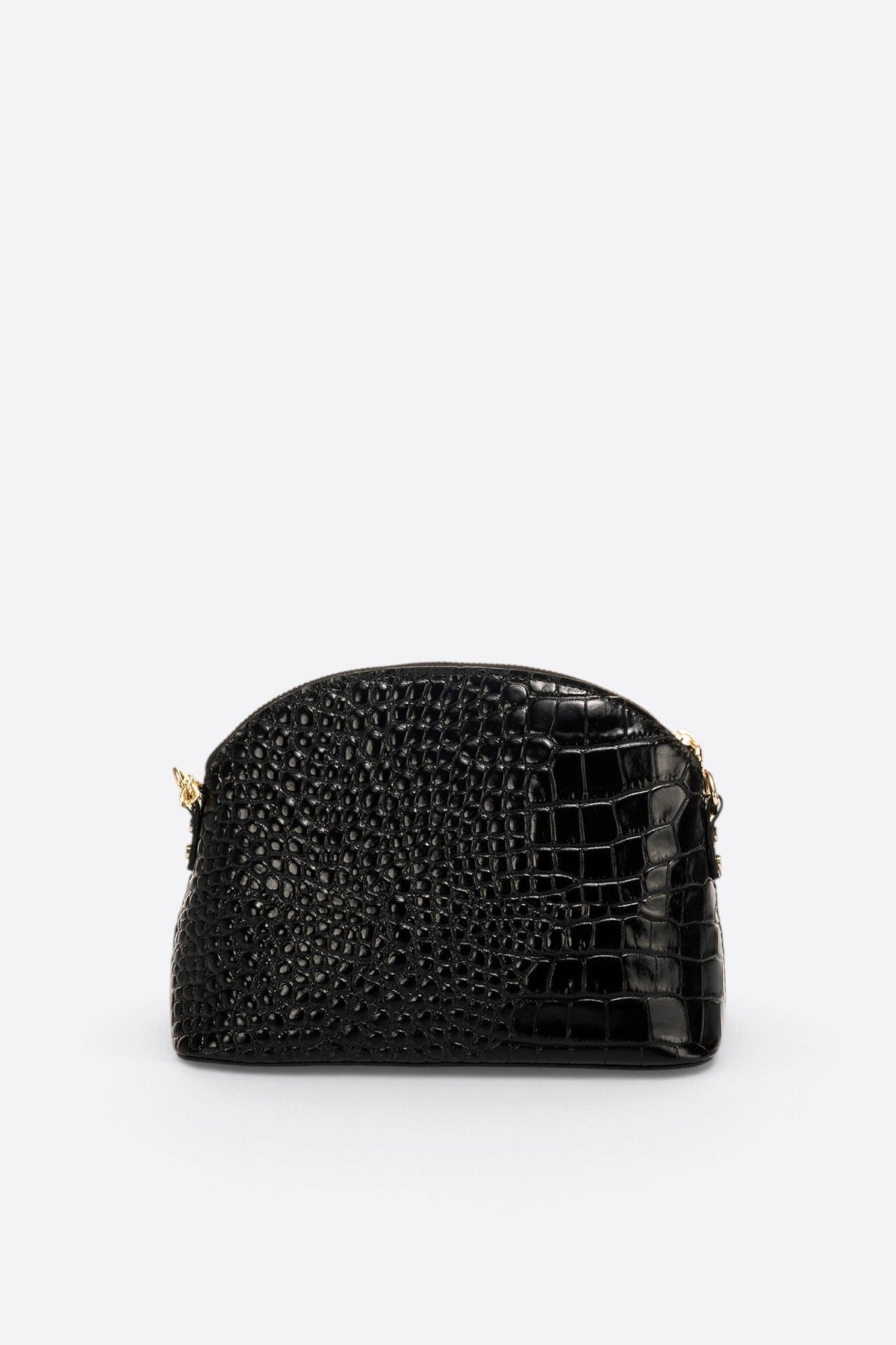 ZENA Leather Crossbody Bag - Black