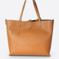 NIOBE Leather Tote Bag - Cognac Winter