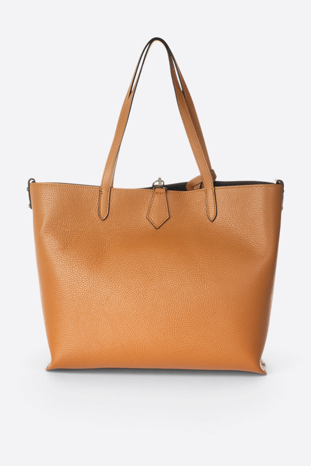 NIOBE Leather Tote Bag - Cognac Winter