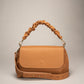 SOFIA Leather Top Handle Bag - Cuoio