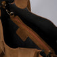 AMELIE Leather Top Handle Bag - Brown