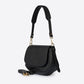 ALEXIA Leather Shoulder Bag - Black