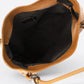 VINNIE Leather Shoulder Bag - Cognac