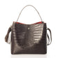 SCARLET Leather Top Handle Bag - Brown