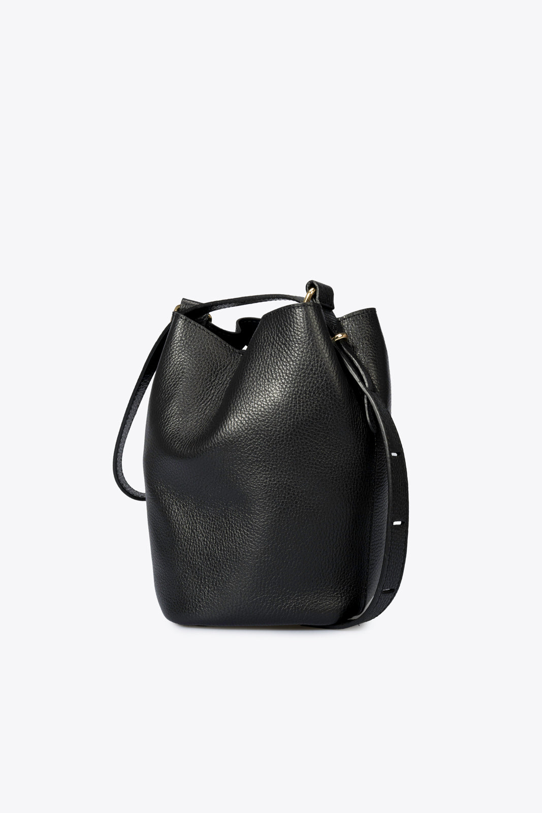 ARIAH Leather Shoulder Bag - Black