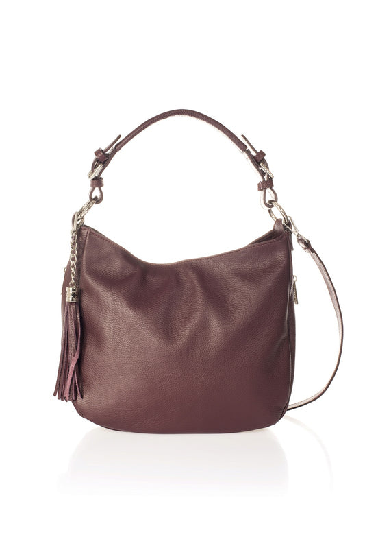 UMA Leather Top Handle Bag - Wine