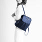 CORA Leather Backpack - Blue Jeans