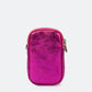 Leather Crossbody Bag 6951 - Fuxia