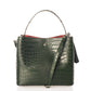 SCARLET Leather Top Handle Bag - Green