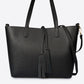 ROMY Leather Top Handle Bag - Black