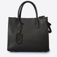 VANDA Leather Top Handle Bag - Black