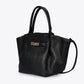 RYAN Leather Top Handle Bag - Black