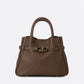 MIRANDA Leather Top Handle Bag - Brown