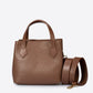 MINA Leather Top Handle Bag - Brown