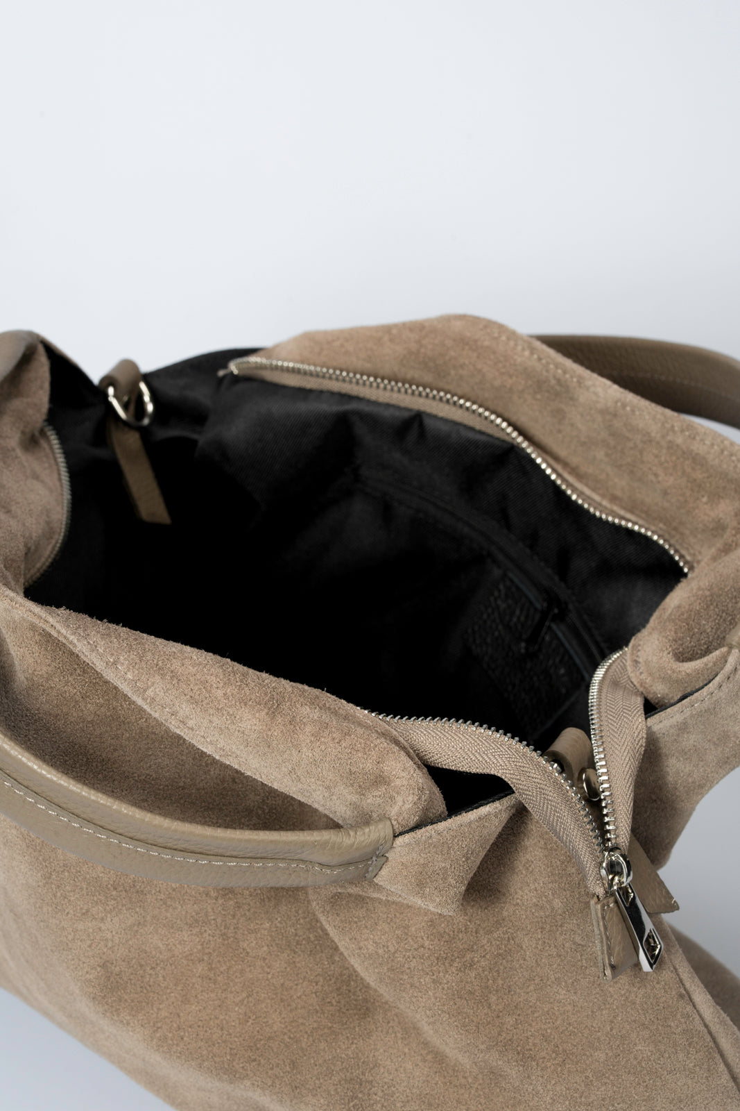 NOEMIE Leather Top Handle Bag - Taupe