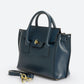RUTH Leather Top Handle Bag - Blue