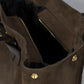ZELIE Leather Top Handle Bag - Dark Brown